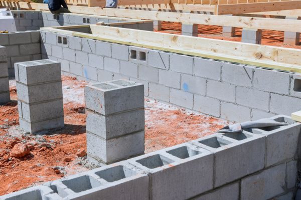 Cement Block Installation in Dacula